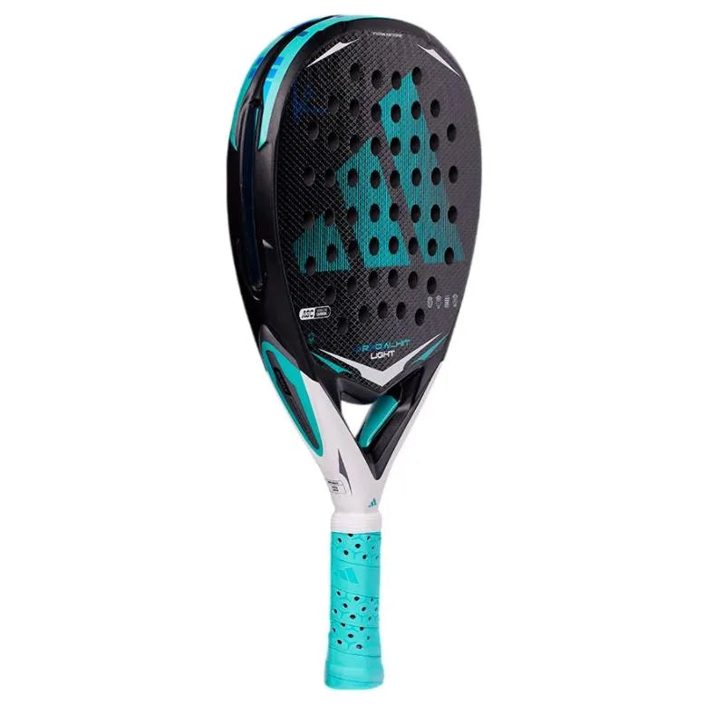 Adidas Ari Sanchez Arrow Hit Light 2026 paddle with sleek design and lightweight construction, shown from a side angle.