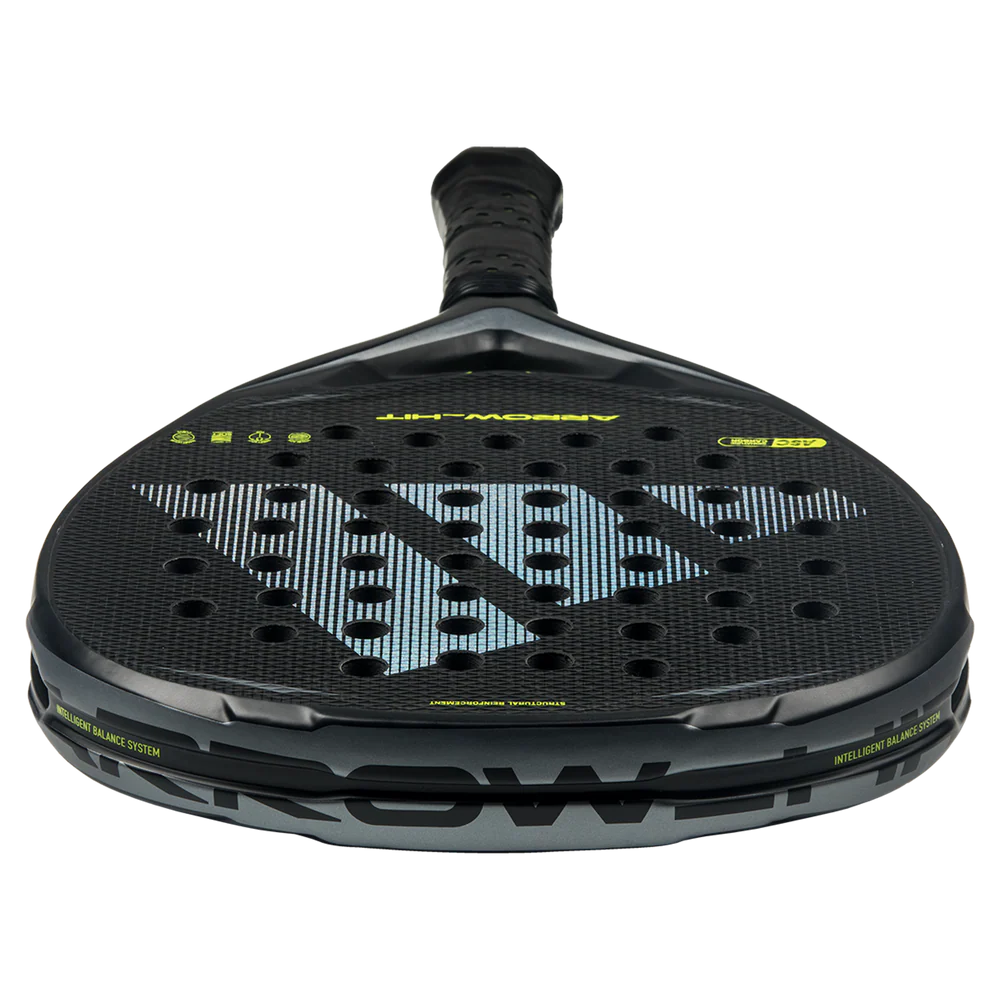 Adidas Arrow Hit 2026 ATTK padel racket with a sleek design, featuring a lightweight frame and textured hitting surface.