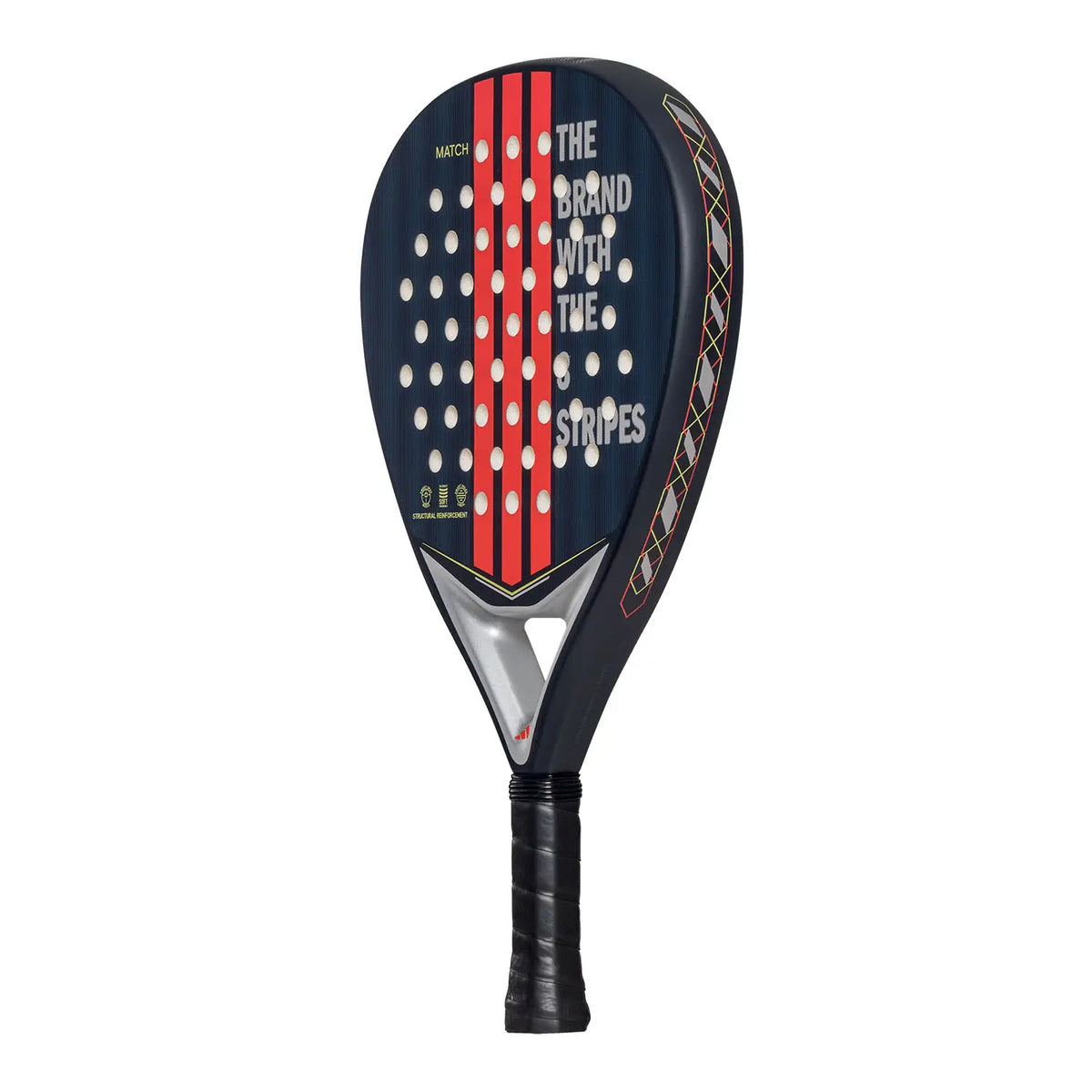 Blue Adidas Match 3.4 2025 padel racket with a sleek design, featuring a rounded shape and textured grip for optimal play.