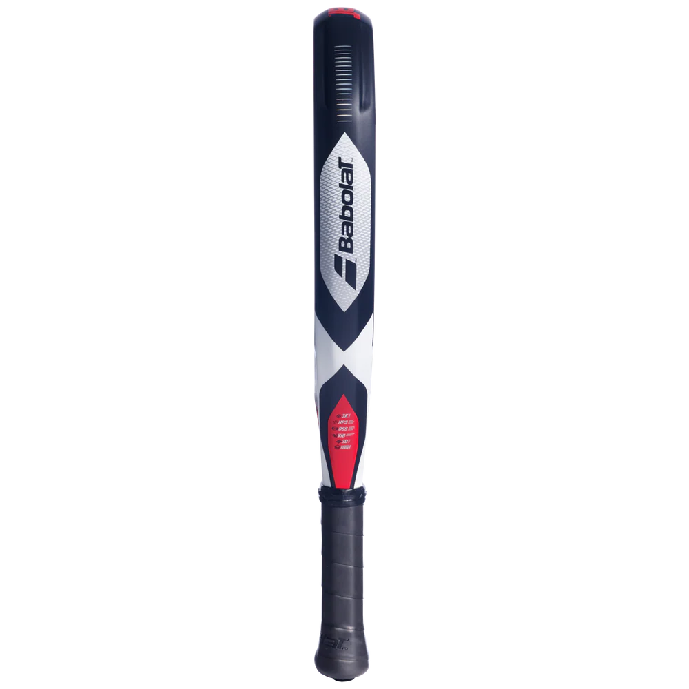 Babolat Technical Viper 3.0 padel racket with black and yellow design, lightweight frame, and textured hitting surface.