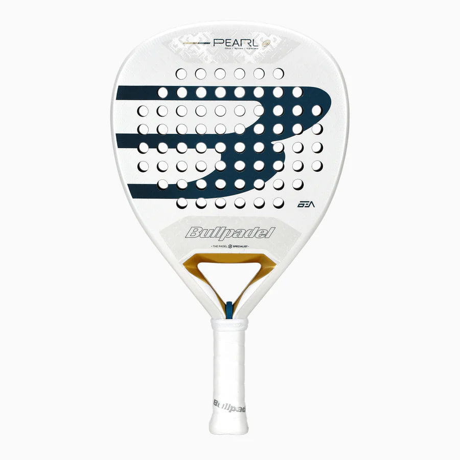 Bullpadel Pearl 26 padel racket with a sleek design, featuring lightweight construction and a comfortable grip for optimal play.