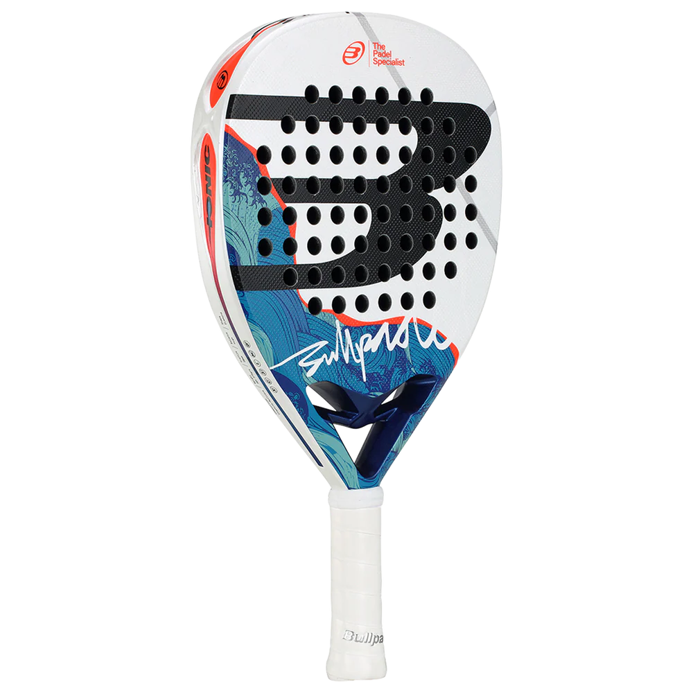 Bullpadel Ionic Power 26 padel racket with black and yellow design, featuring a lightweight frame and ergonomic grip.
