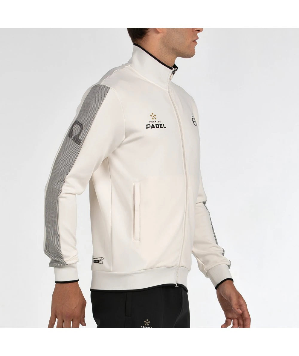 Bullpadel Premier Padel Pindaro Crudo off-white sweatshirt, large size, made for comfort and style in padel sports.