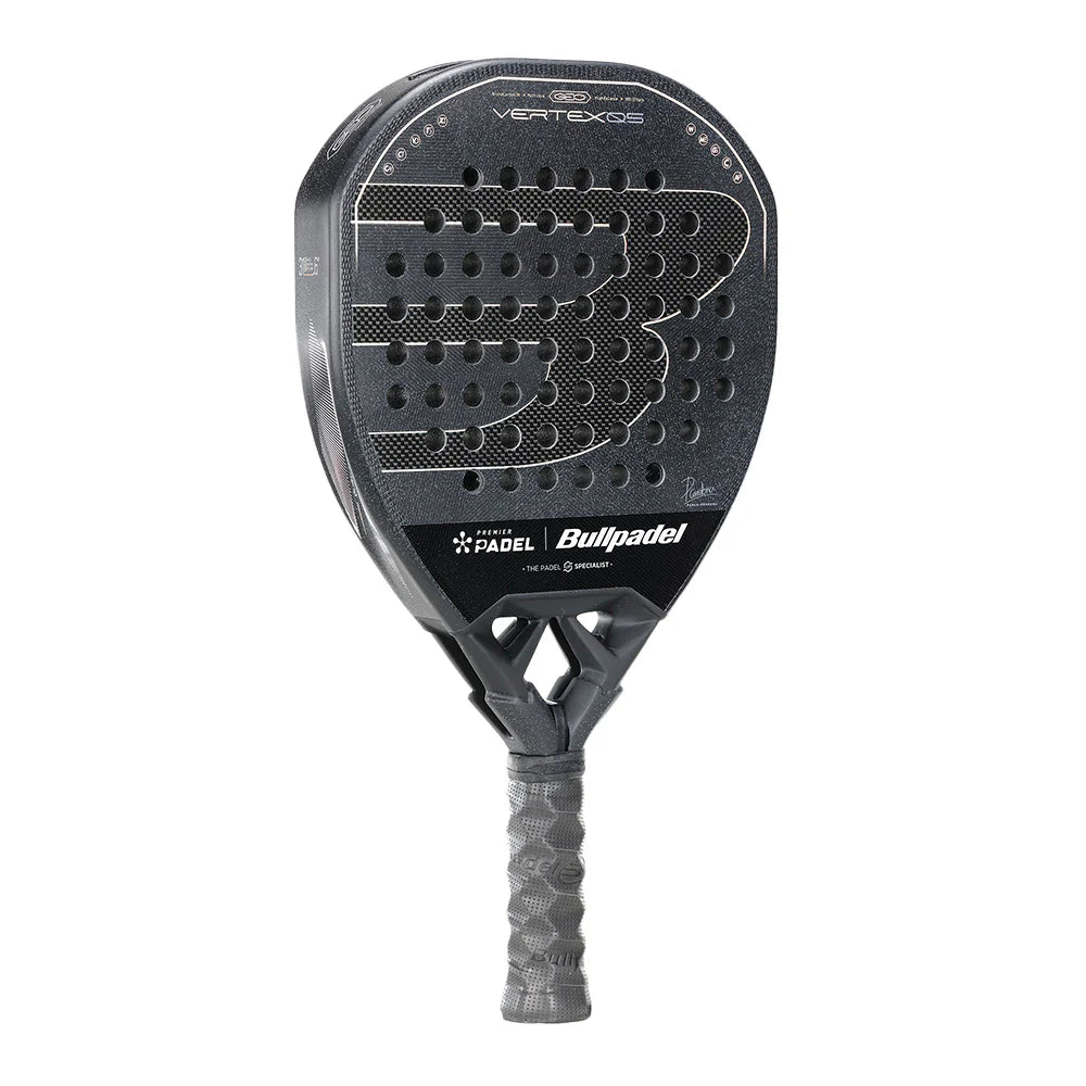 Bullpadel Vertex 05 Geo Premier padel racket with a sleek design and advanced grip for professional gameplay.
