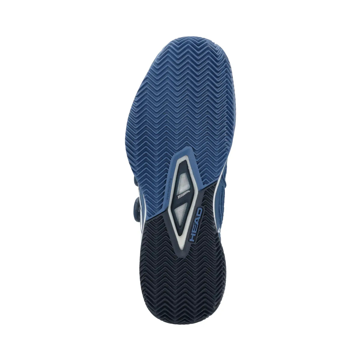 Head Endure Pro Boa Clay navy blue court shoes for men, featuring sleek design and comfortable fit.