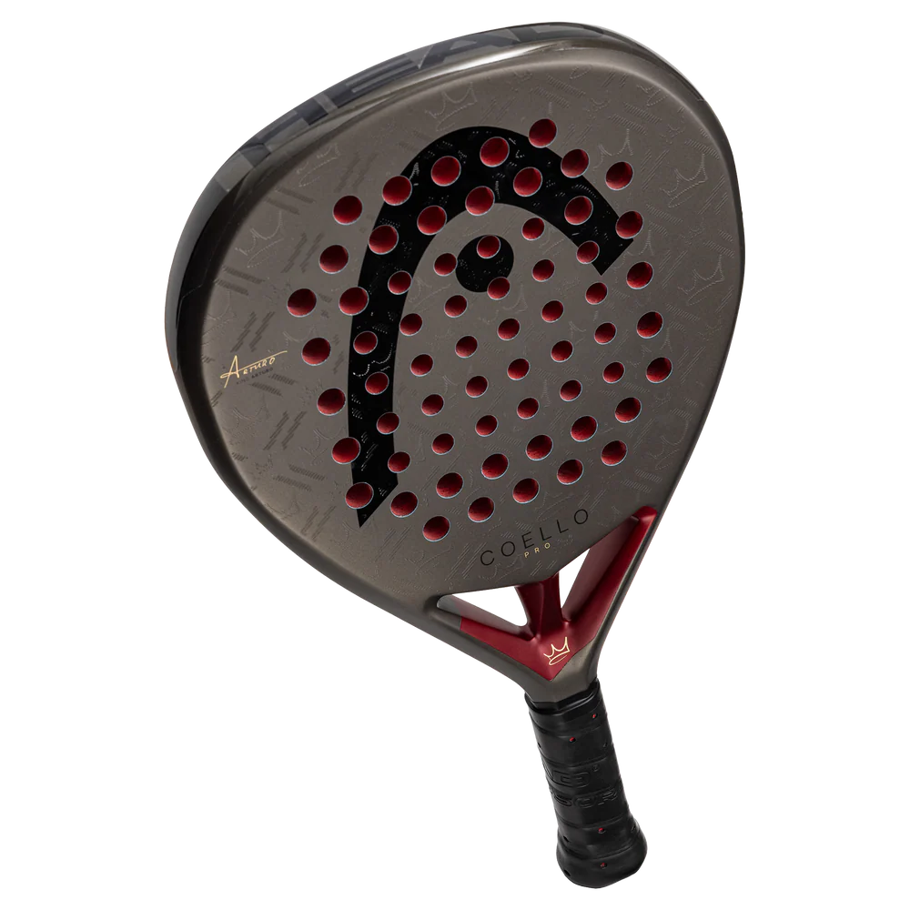 Head Coello Pro 2026 padel racket with a sleek design, featuring the HEAD logo and ergonomic grip for optimal performance.