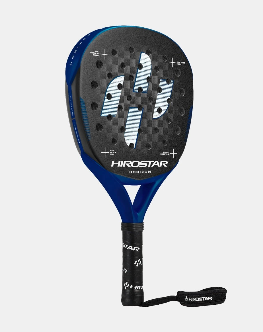 Hirostar Horizon 26 Padel Racket by PDLSport, with a sleek design and grip, ready for energetic padel play.