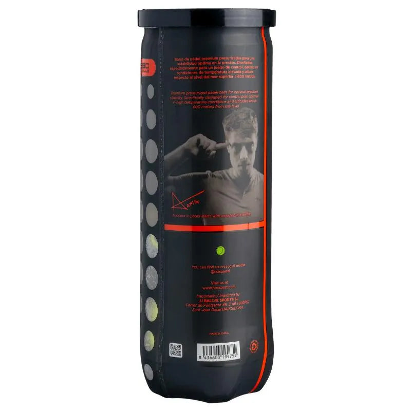 NOX Nerbo 3 Can Balls, small sports balls for training and play, arranged in a display on a neutral background.