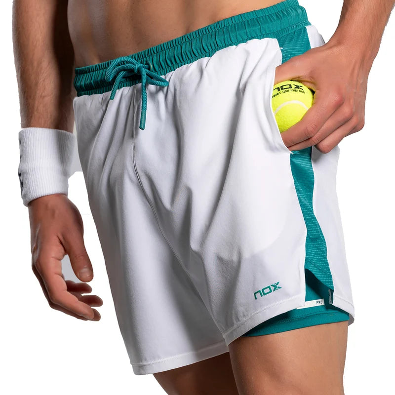 NOX Pro Shorts White/Ivy Green