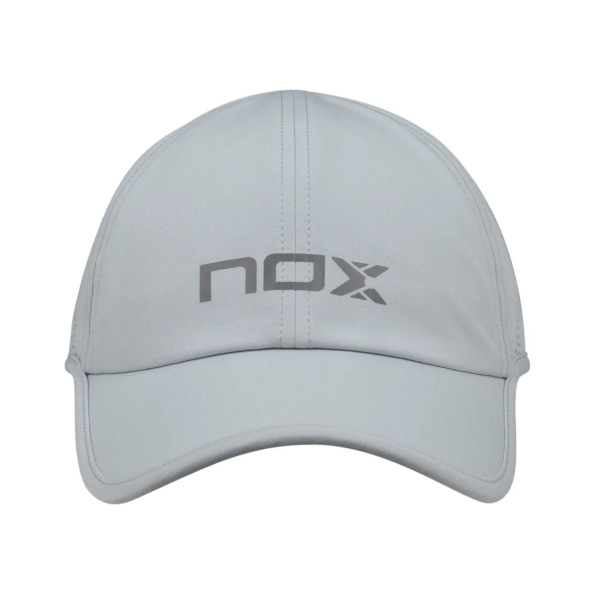 Nox grey cap with adjustable strap, casual style, made by NOX, featuring a soft fabric and classic design.