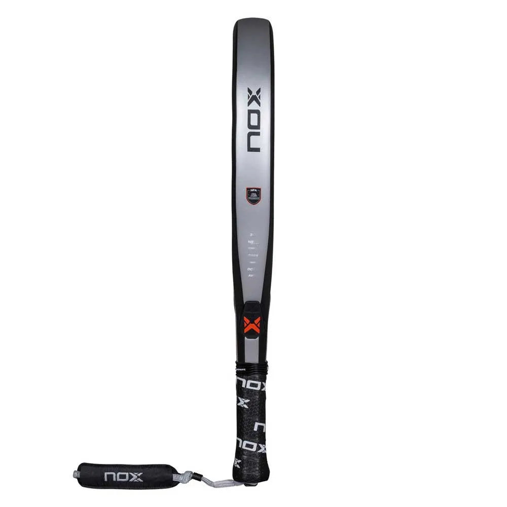 NOX NextGen Pro Attack 3K padel racket with a sleek design and 3K carbon fiber surface, ideal for advanced players.