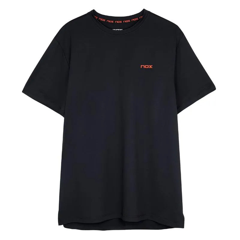 Black NOX Team T-Shirt in XL size, featuring the NOX logo and design on the front, displayed flat on a white background.