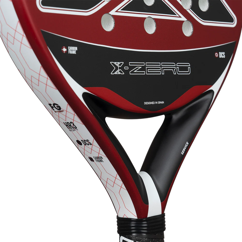 Nox X-Zero Red 2026 padel racket with red and black design, featuring a lightweight frame and textured surface for enhanced grip.