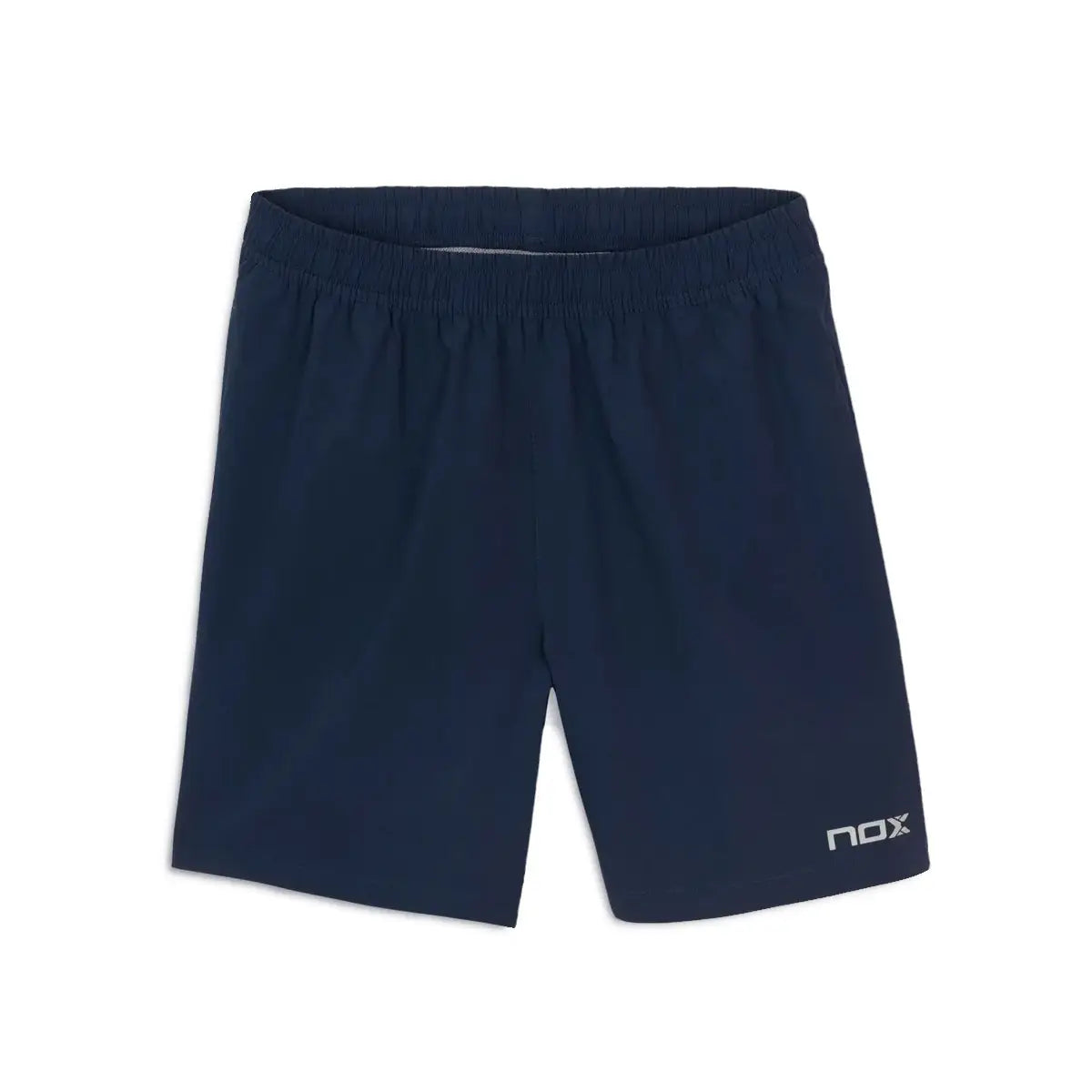Nox Team navy blue shorts in XL size, featuring a comfortable fit and sporty design, shown on a model.