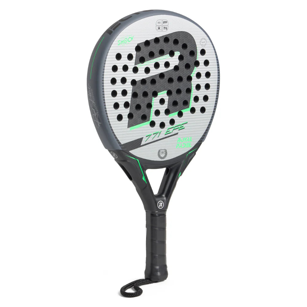Royal Padel EFE Extreme 2026 padel racket with black and red design, lightweight frame, and perforated hitting surface.