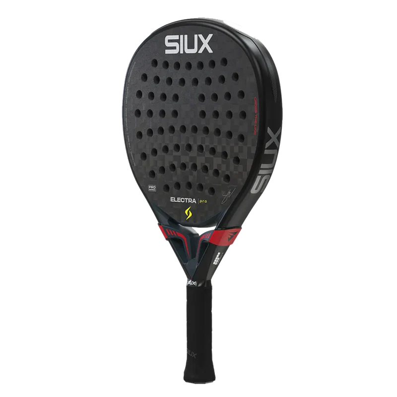 Siux Electra Pro 2026 Shadow Red padel racket with a sleek red design and lightweight frame for powerful shots and control.