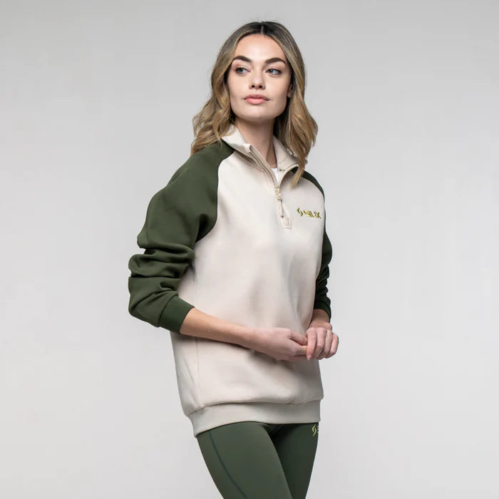 Green Siux Gareh 26 sweatshirt by PDLSport, shown on a model, featuring a casual fit and comfortable design.