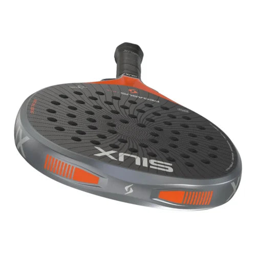 Siux Pegasus Pro 2026 Lava Orange padel racket with orange and black design, featuring a sleek, modern shape and grip handle.