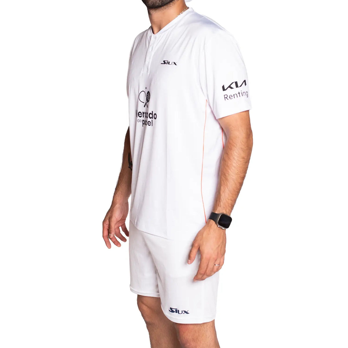 White SIUX FENIX CHOZAS official T-shirt by PDLSport, large size, front view showing the design and fabric details.