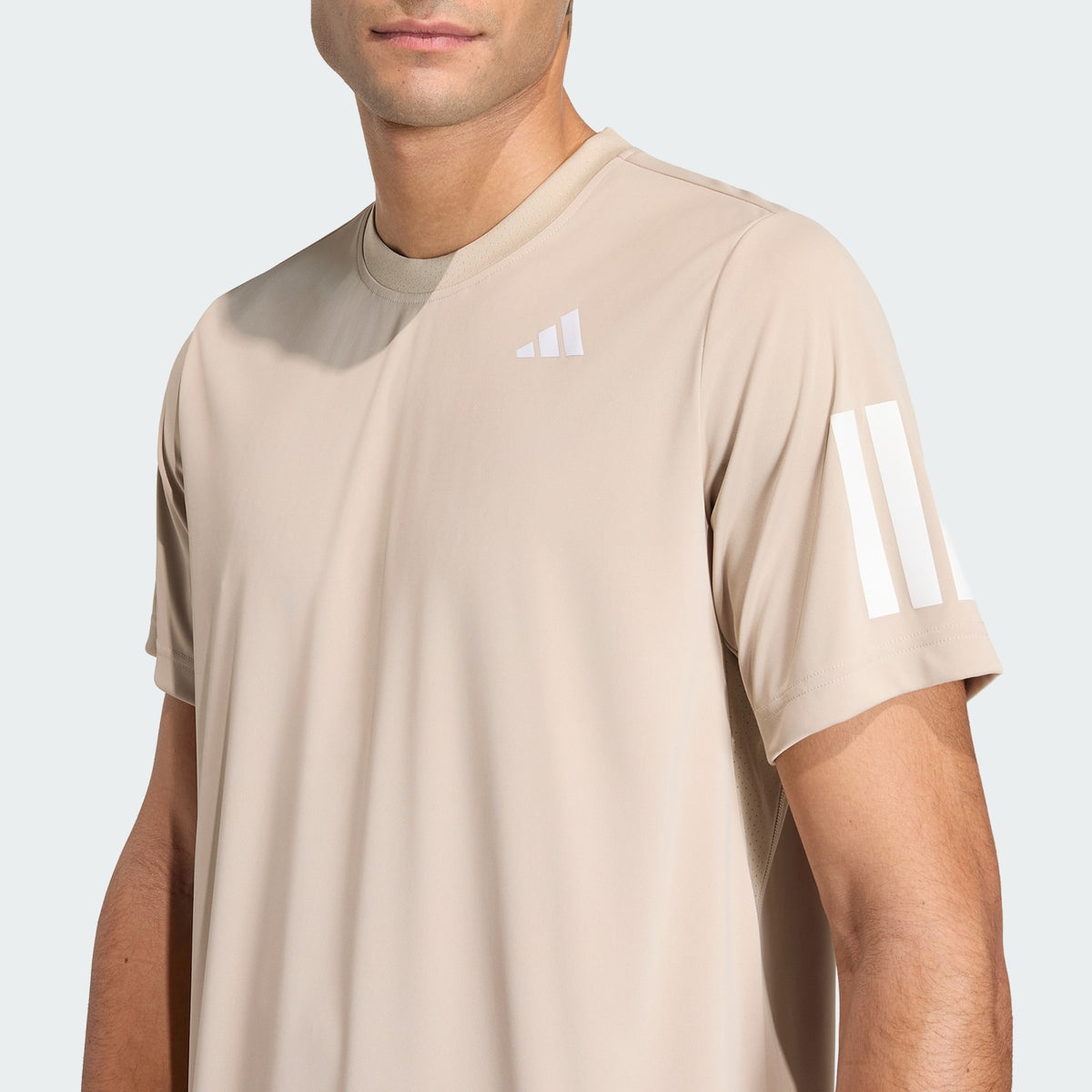Adidas Club Climacool 3-Stripes Tennis T-Shirt – Khaki Three
