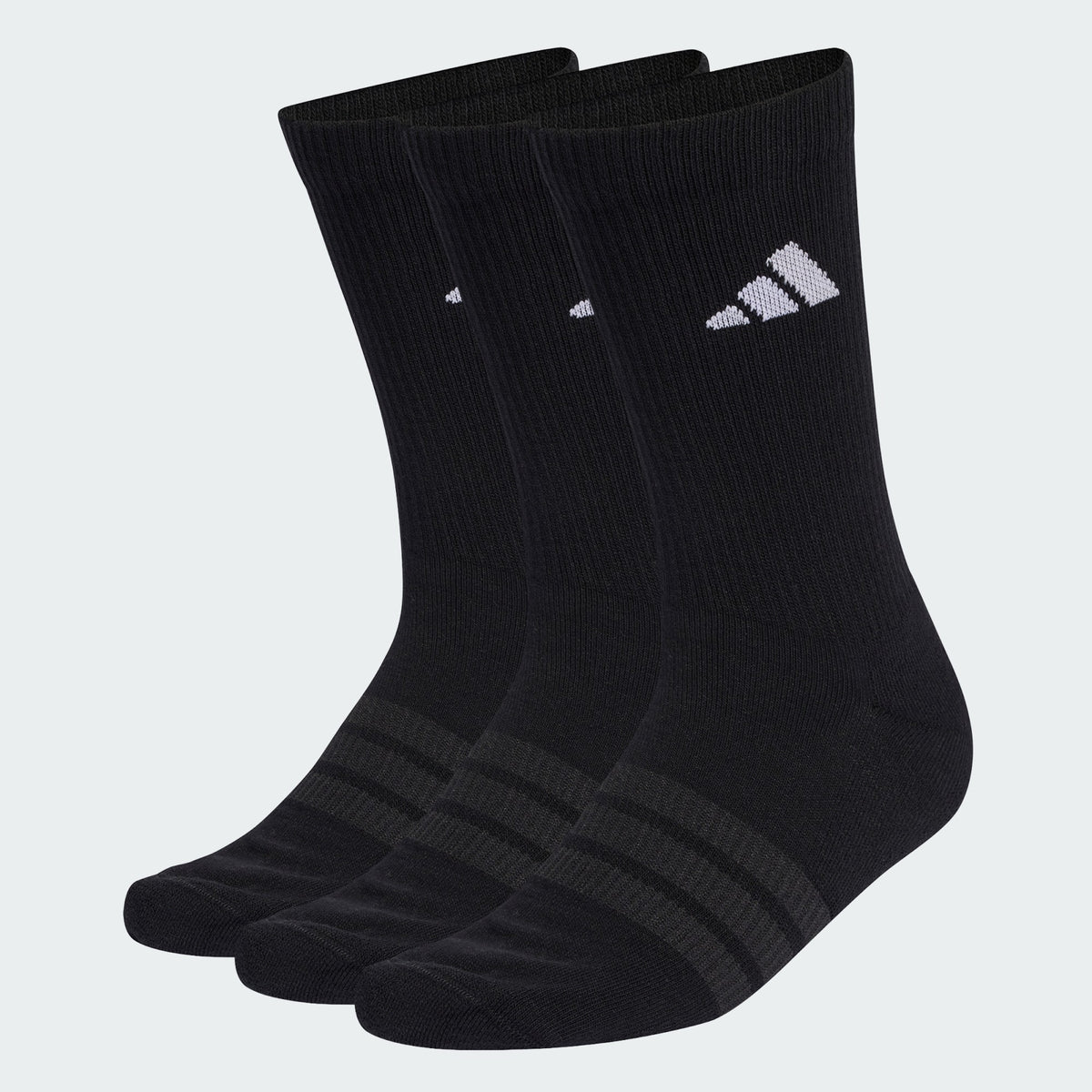 Adidas Cushioned Sportswear Crew Socks 3 Pack – Black/Black/White