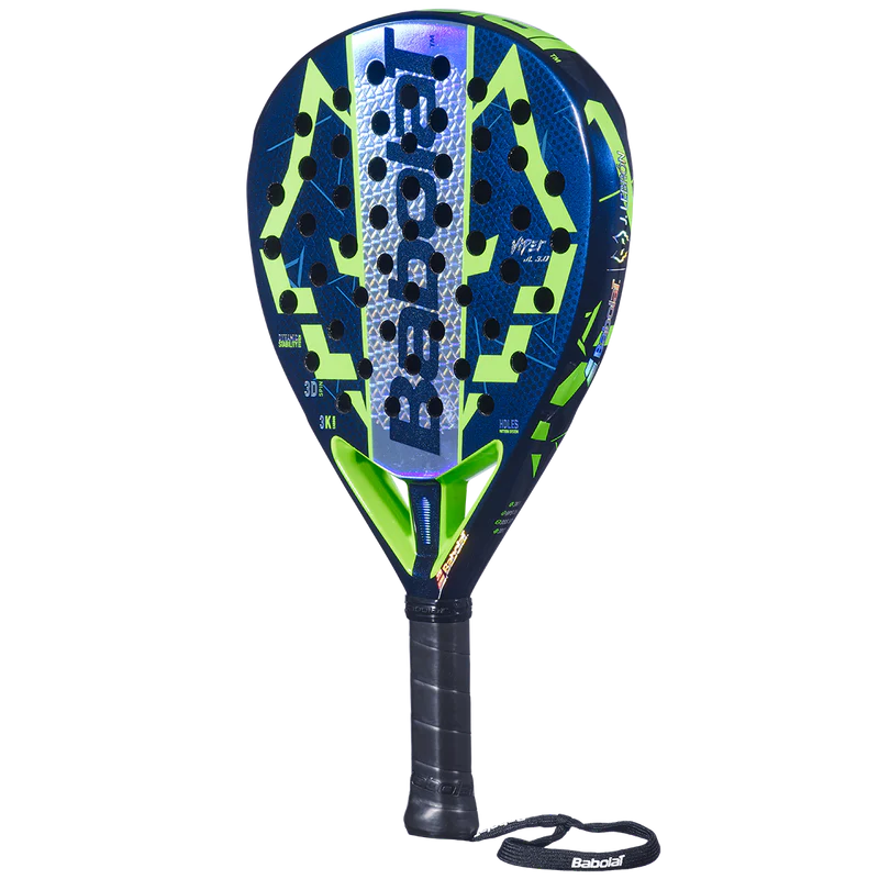Babolat Viper Juan Lebron 3.0 padel racket with a blue depths design, featuring a sleek, aerodynamic shape and grip handle.