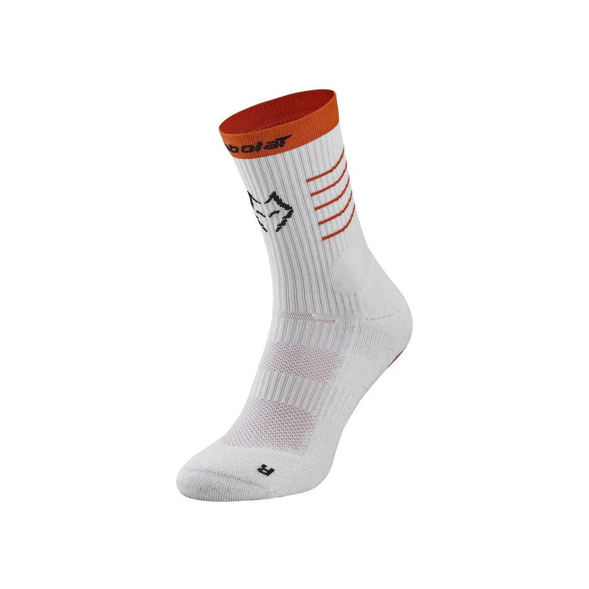PDLSport Babolat Juan Lebrón 2026 white padel tennis socks UK 6-8, featuring cushioned ankle support and breathable fabric.