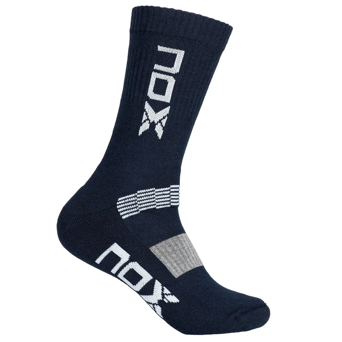 Blue NOX Technical Half-Calf Padel Socks by PDLSport in size 6-12, showing comfortable fit and breathable material.