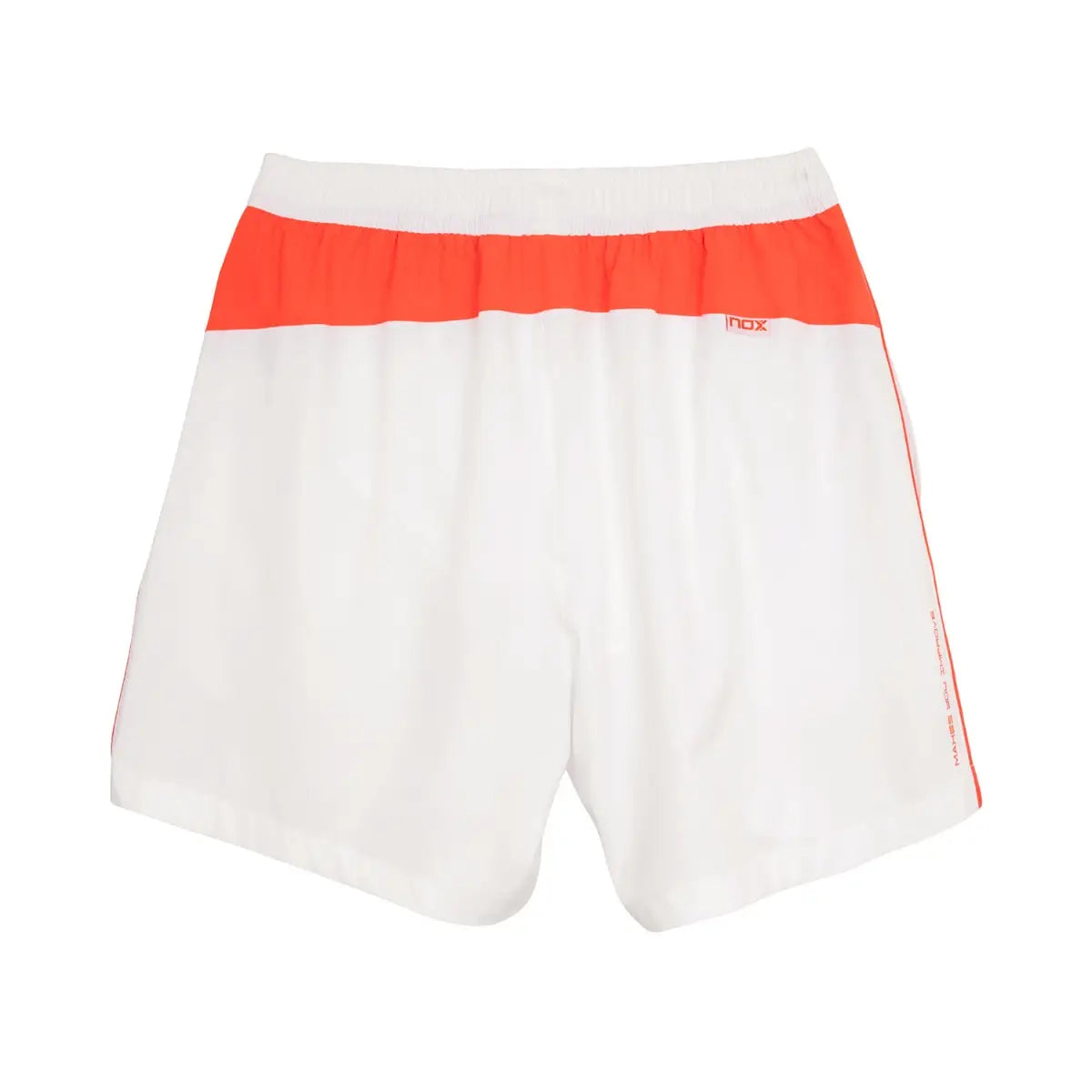 Nox Team White Shorts for men, small size, with lightweight fabric and athletic fit, suitable for sports and casual wear.