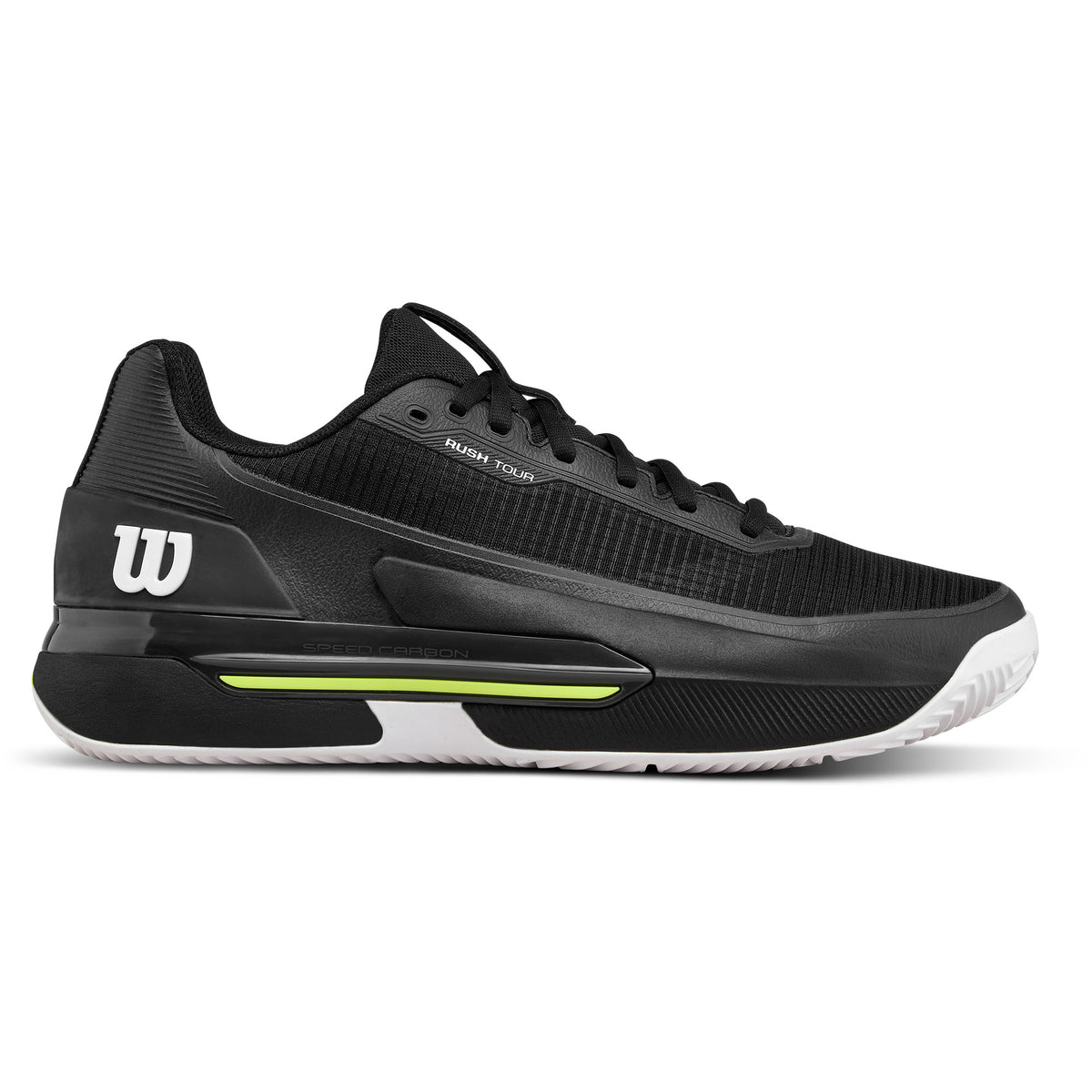 Wilson Rush Tour 5 Clay Men’s Court Shoes – Black/White/Safety Yellow