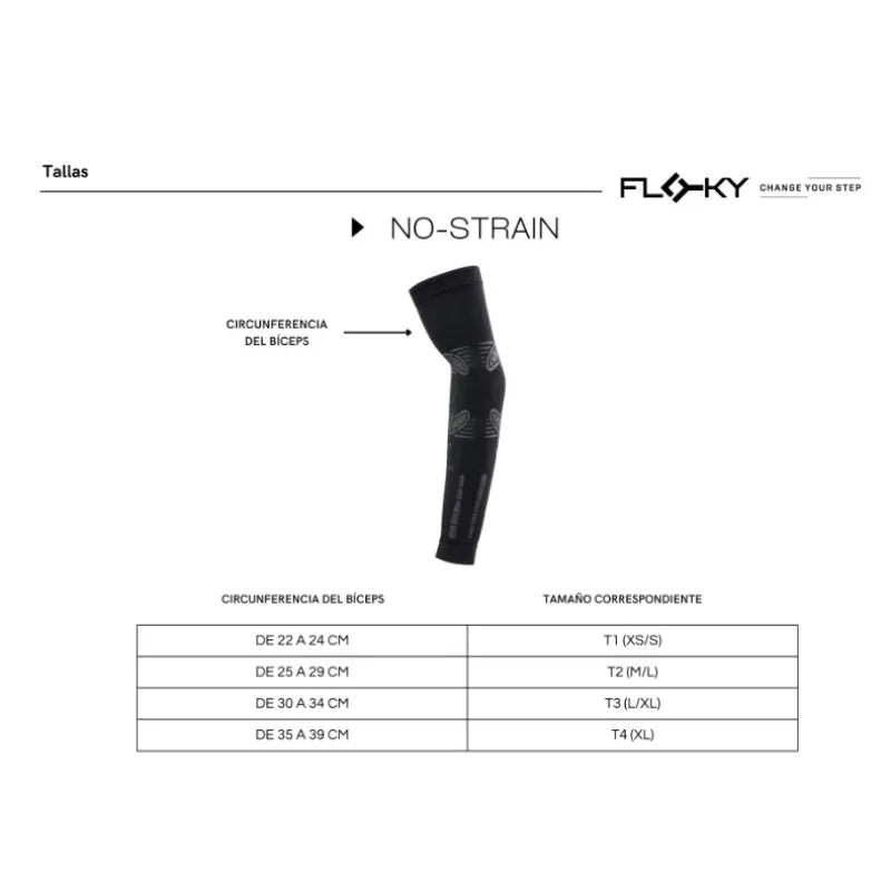 Black Agustin Tapia No Strain arm warmers by PDLSport, M-L size, shown on a person’s arms for warmth and support during sports.