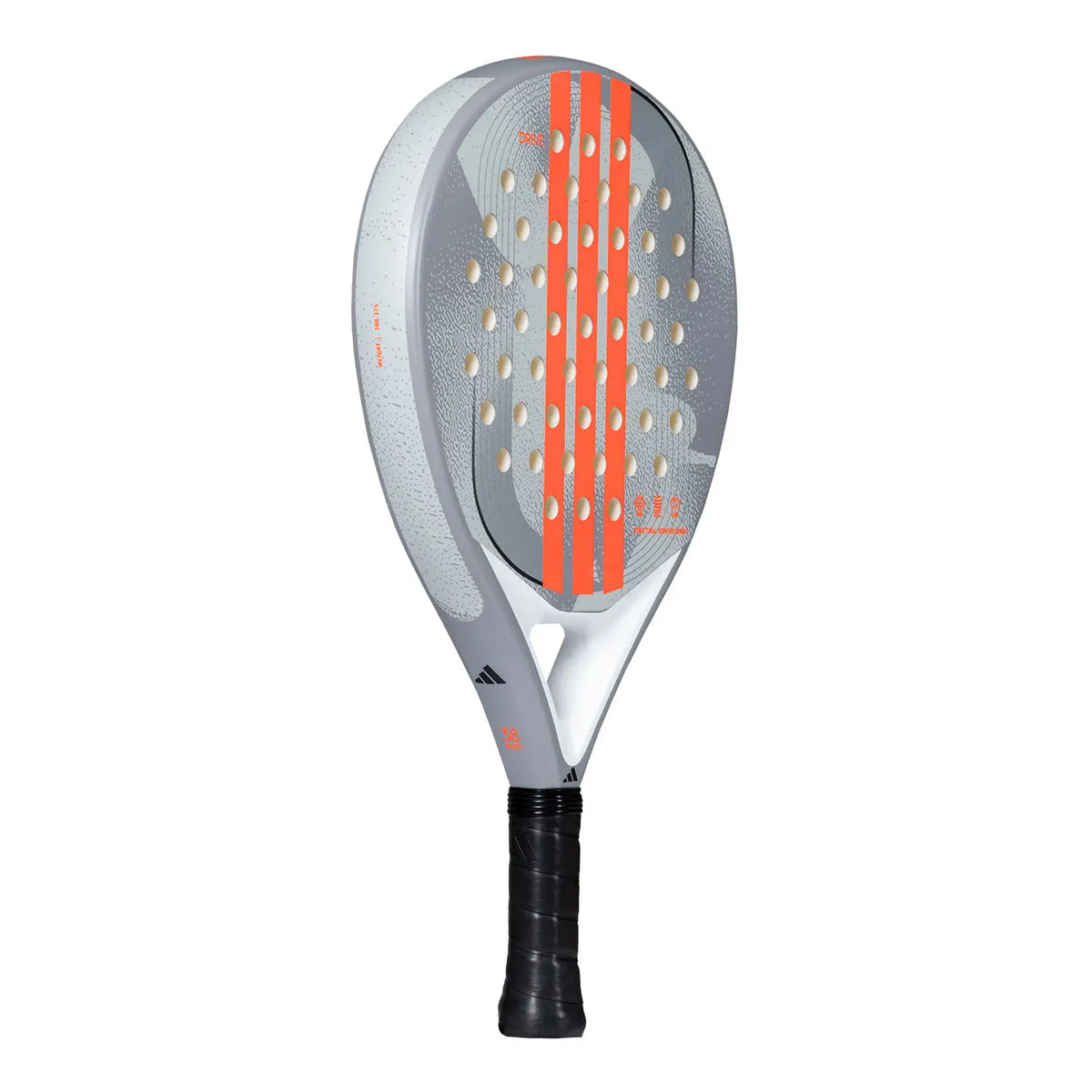 ADIDAS DRIVE GREY 3.4 2025 padel racket by PDLSport, lightweight control racket for beginners with a grey design.
