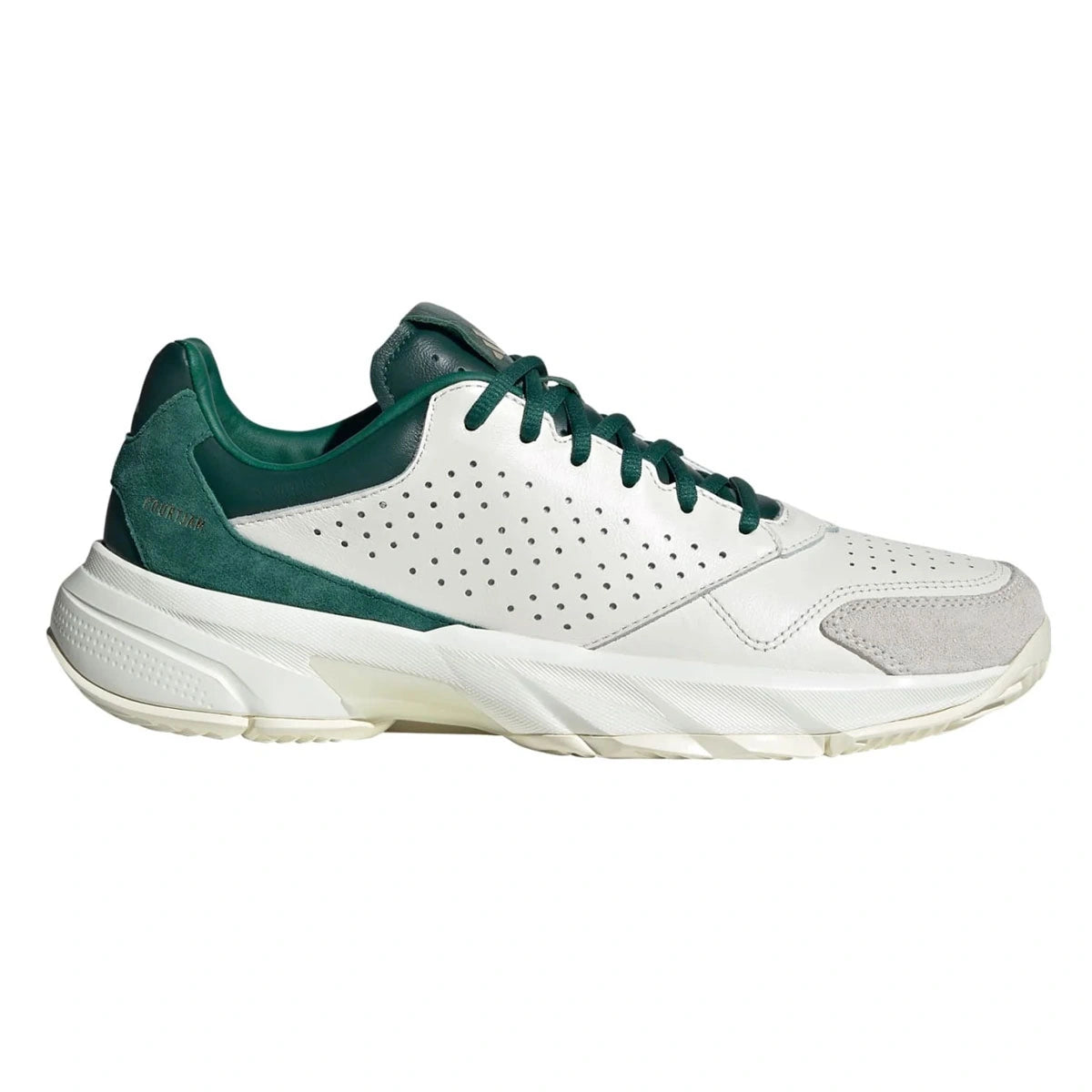 Adidas CourtJam Control 3 premium padel shoes in UK 6.5 with white and black design, featuring cushioned soles and supportive fit.