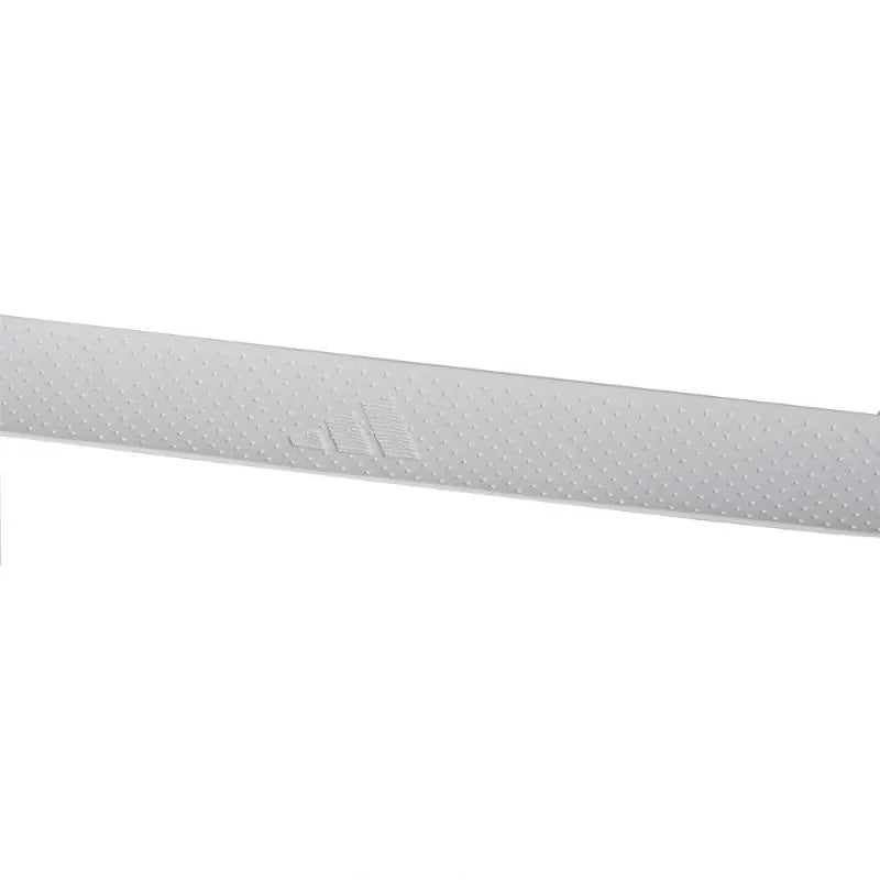 White Adidas single overgrip with tacky feel, designed for tennis and badminton rackets, providing excellent grip and comfort.