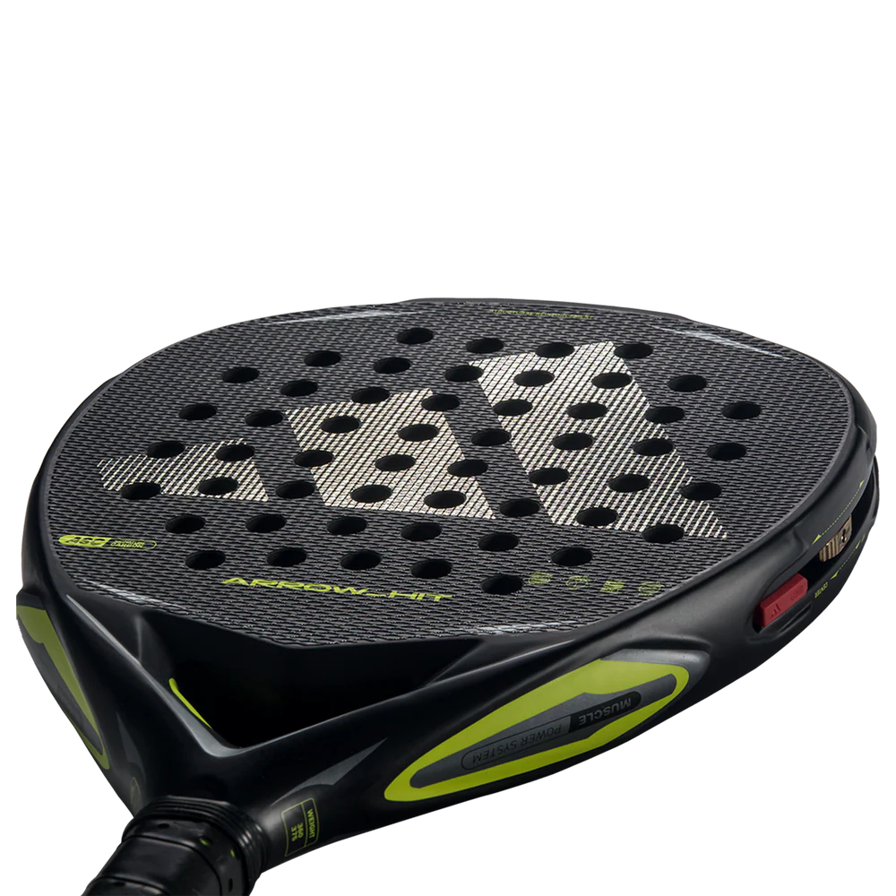 Adidas Arrow Hit 2026 ATTK padel racket with a sleek design, lightweight frame, and textured surface for optimal performance.