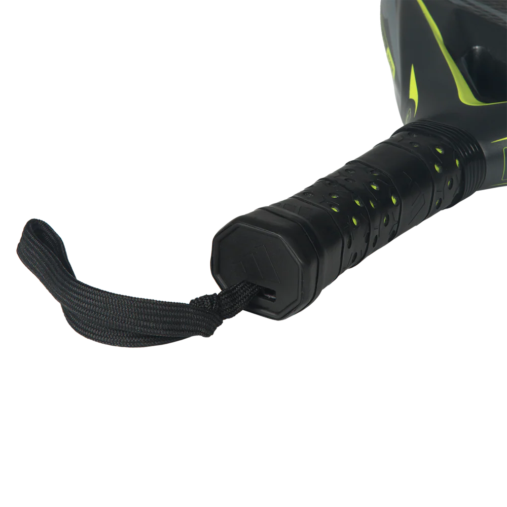 Silver Adidas Arrow Hit Carbon ATTK 2026 padel racket with a sleek design and ergonomic grip, ideal for advanced players.
