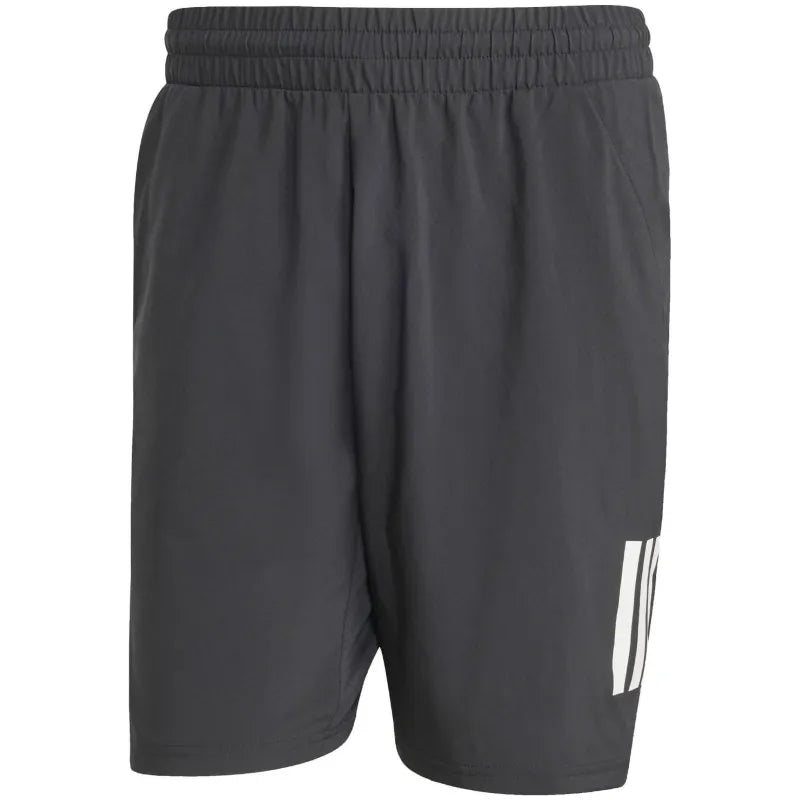 Black Adidas Club 3 Stripes shorts in size XL featuring the iconic three-stripe design and a comfortable athletic fit.