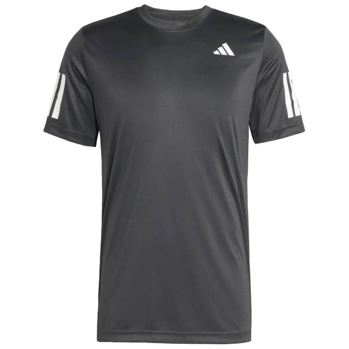 Black Adidas Club 3 Stripes T-Shirt in XL size, featuring classic three-stripe design and Adidas branding on the front.
