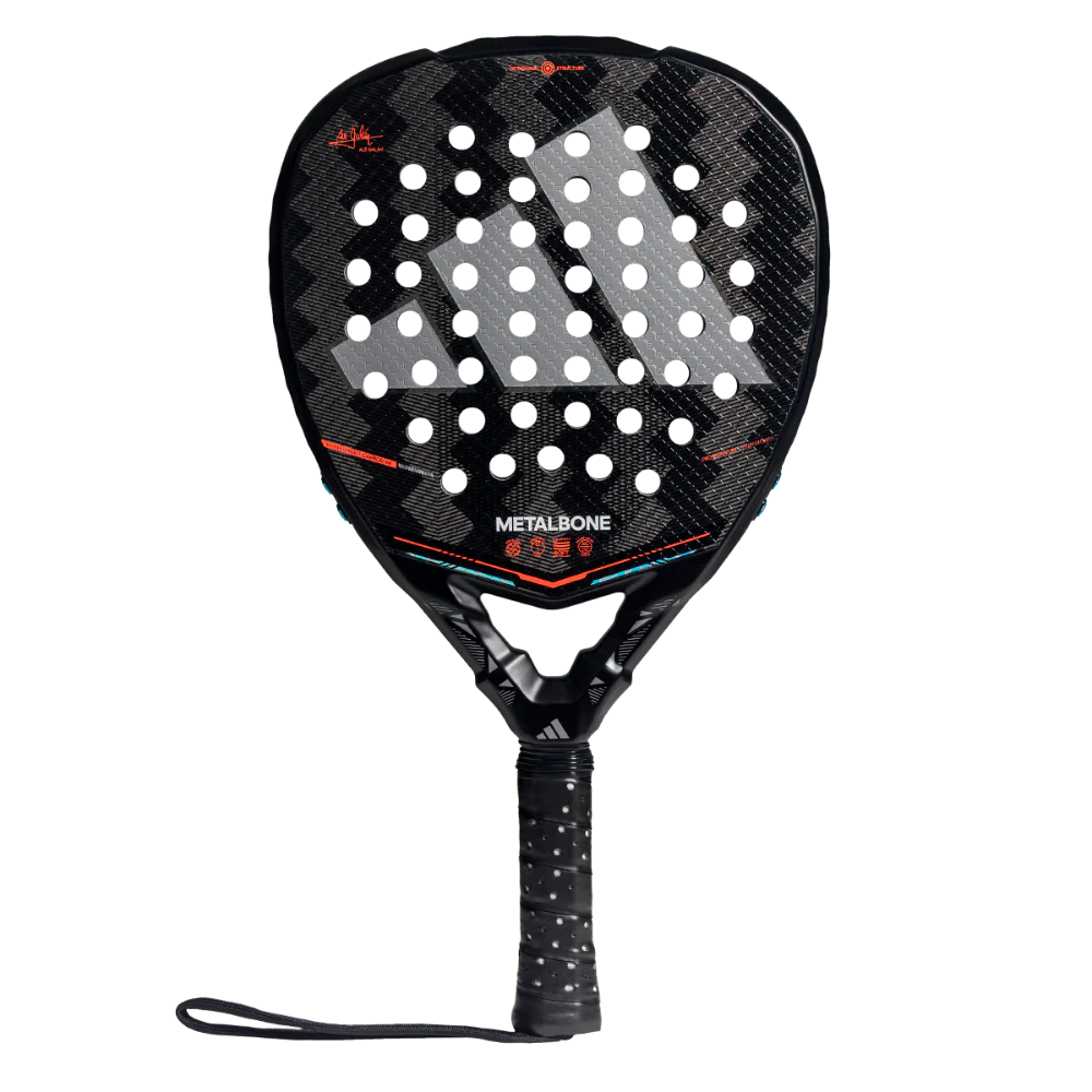 Adidas Metalbone 2026 Padel Racket with a sleek design, featuring a lightweight frame and textured surface for optimal grip and control.