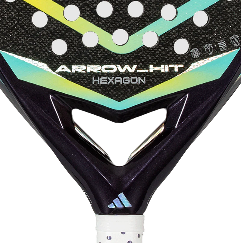 My Store Adidas Arrow Hit Hexagon 2026 padel racket with hexagon design and ergonomic grip, ideal for advanced players.