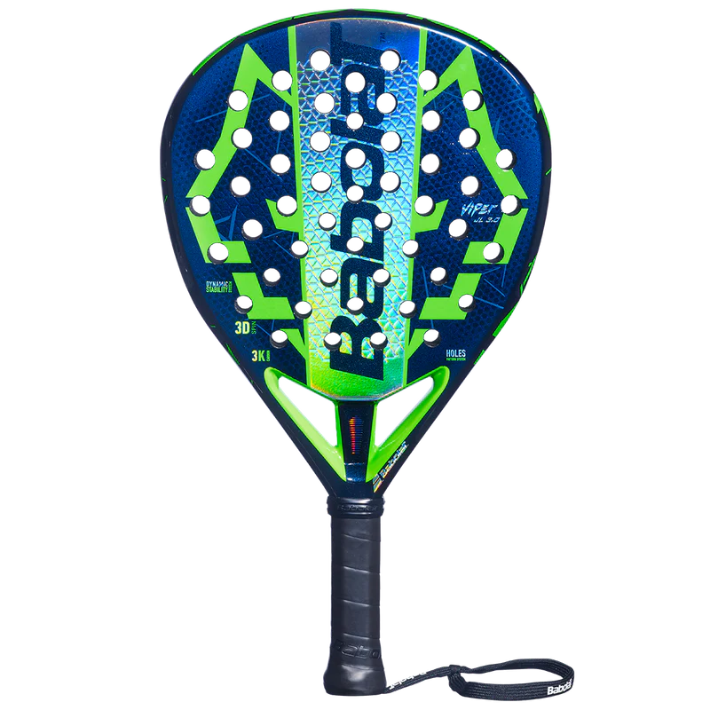 Babolat Viper Juan Lebron 3.0 padel racket in blue depths with ergonomic grip and vibrant design for powerful play.