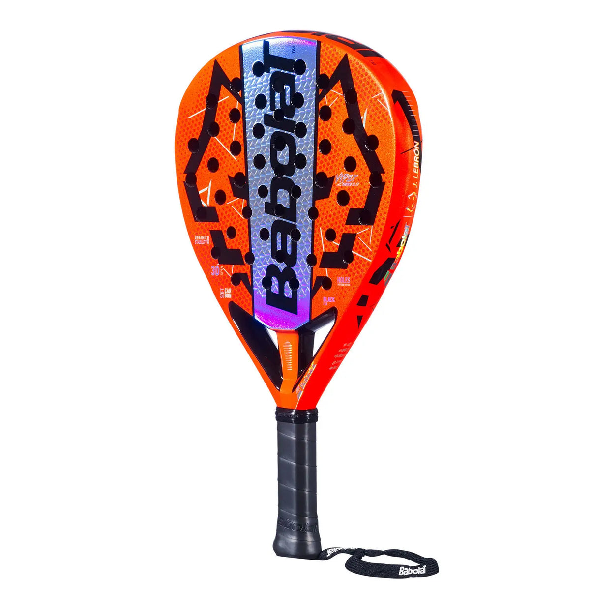 BABOLAT Viper Soft Juan Lebrón 3.0 padel racket from PDLSport, showing the black and yellow design with grip and string pattern.