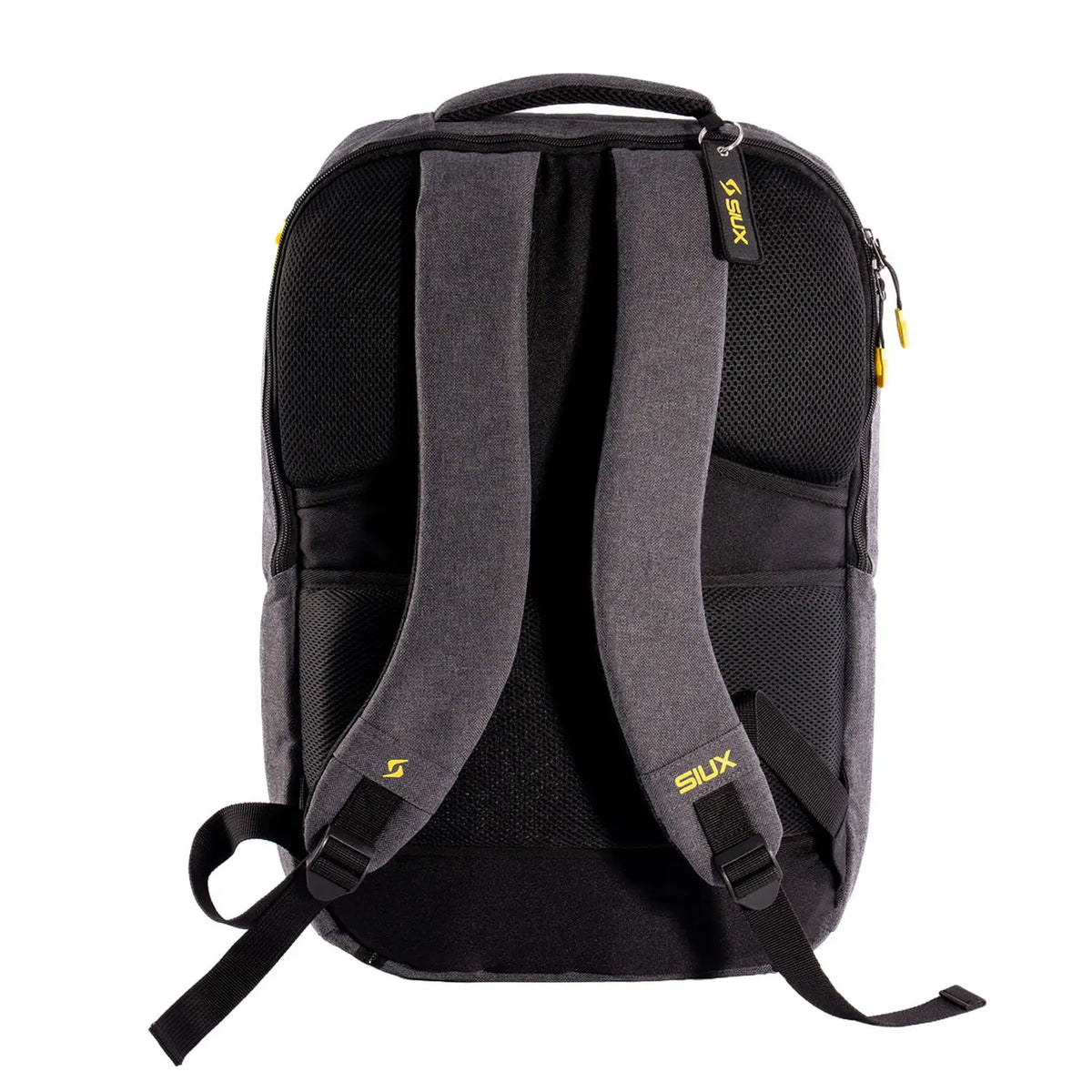 Black Siux Trail Backpack with multiple compartments and adjustable straps, designed for hiking and outdoor activities.