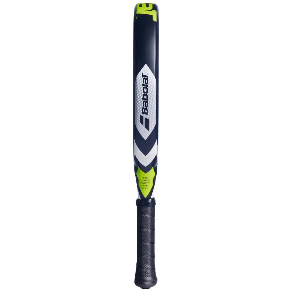Babolat Counter Viper 2.6 padel racket with black and yellow design and ergonomic grip for enhanced control during gameplay