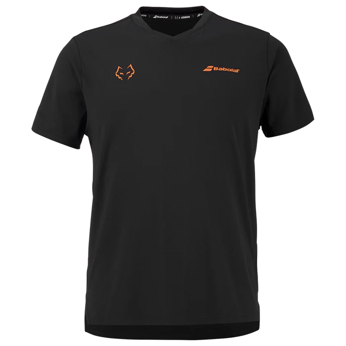 Black Babolat Juan Lebron crew neck sweatshirt in large size, featuring a comfortable fit and stylish design.