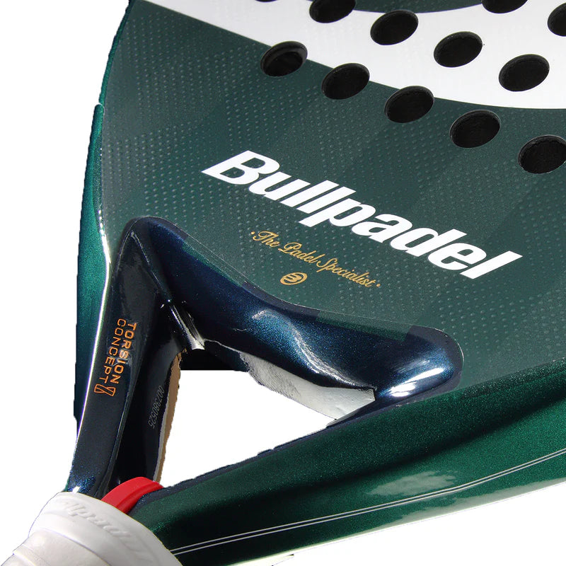 Bullpadel Icon 26 PDLSport padel racket with black and yellow design, lightweight frame, and textured hitting surface.