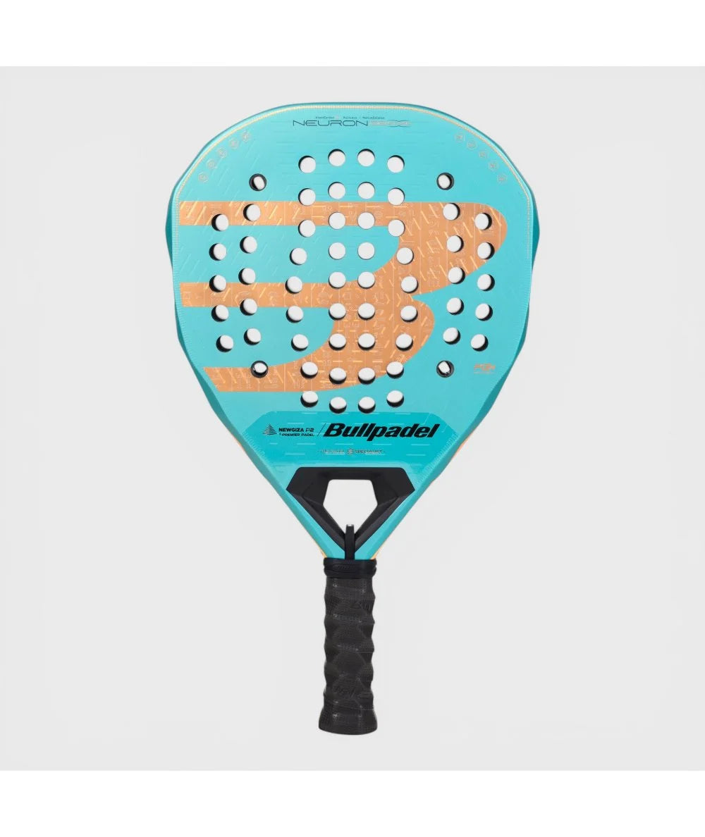 Bullpadel Neuron 02 Edge padel racket with a modern design, black and red accents, and a sleek frame for enhanced gameplay.