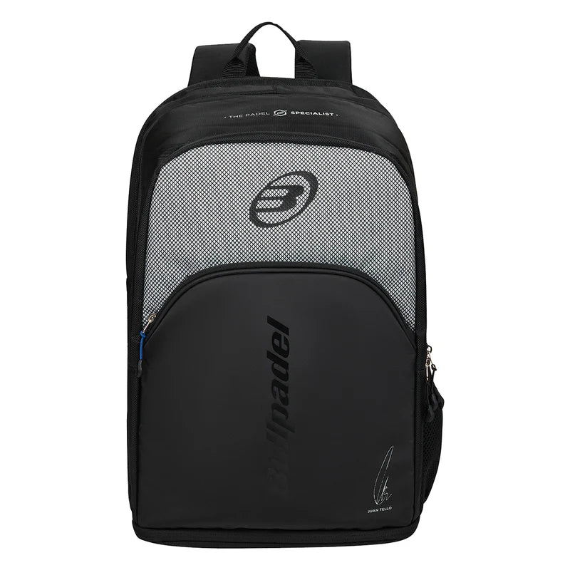 Black Bullpadel BPM26007 Vertex backpack with multiple compartments and padded straps, designed for sports and daily use.