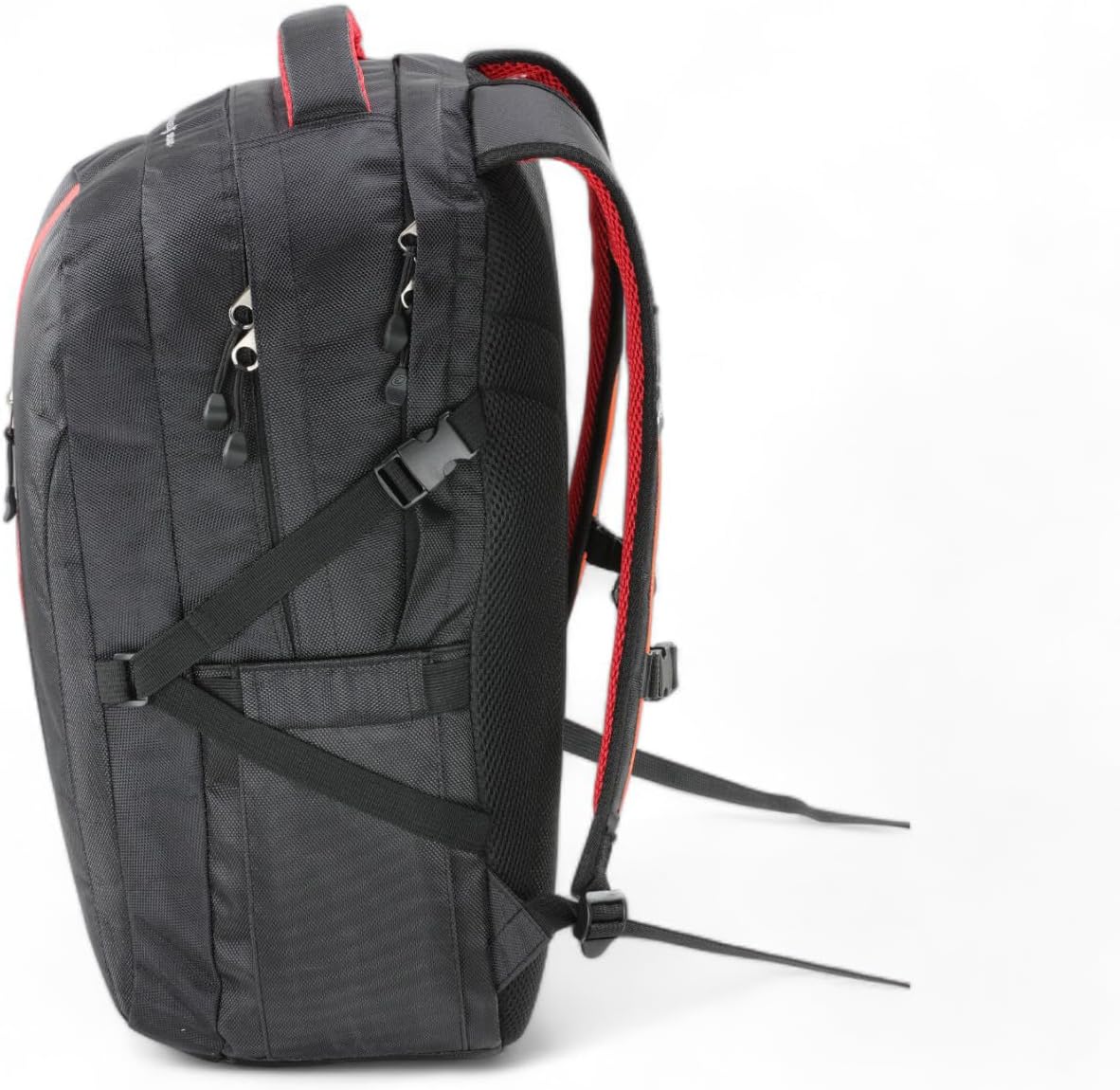 Black Bullpadel Xplo BPM25022 25 backpack with multiple compartments and padded straps for comfortable carrying.