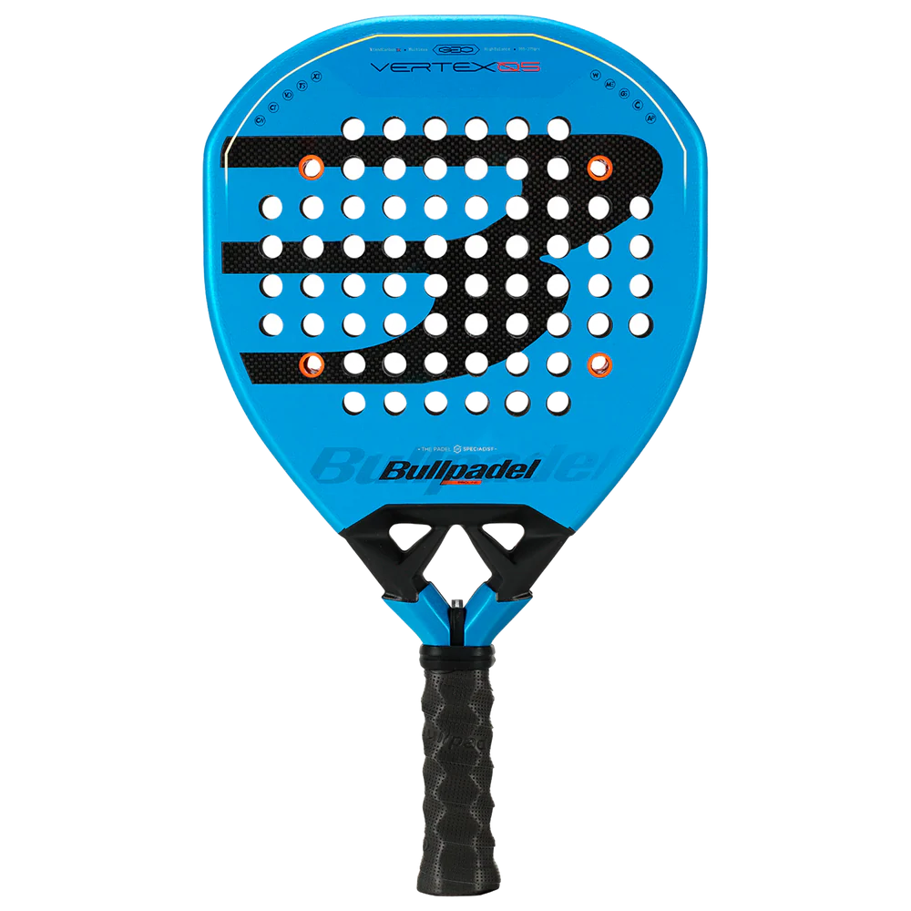 Bullpadel Vertex 05 Geo padel racket with ergonomic grip and vibrant design, ideal for competitive padel players.